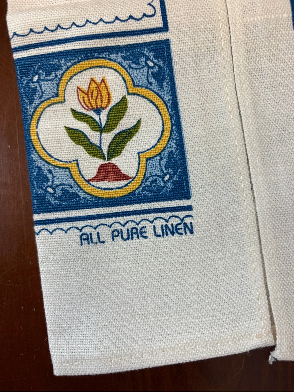 Vintage Stevens Pure Linen Cream Kitchen Towel cottage core rooster, Swan, bunny